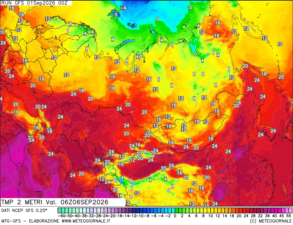 mappa Temp 2 metri