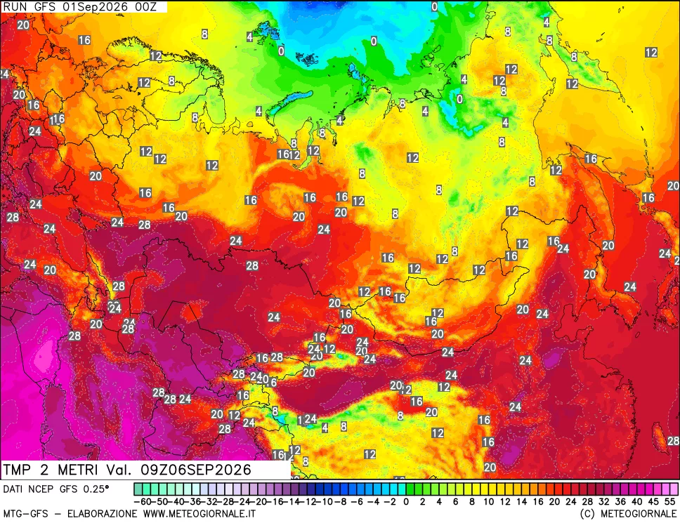 mappa Temp 2 metri