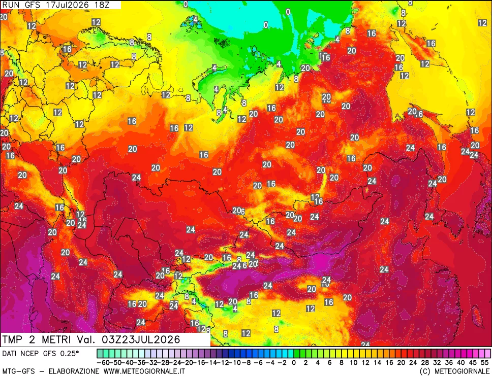 mappa Temp 2 metri