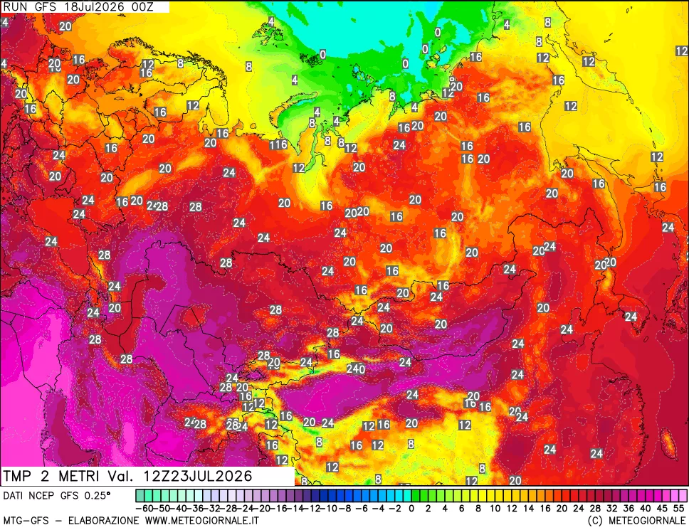 mappa Temp 2 metri