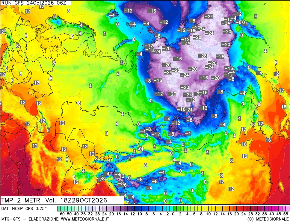 mappa Temp 2 metri