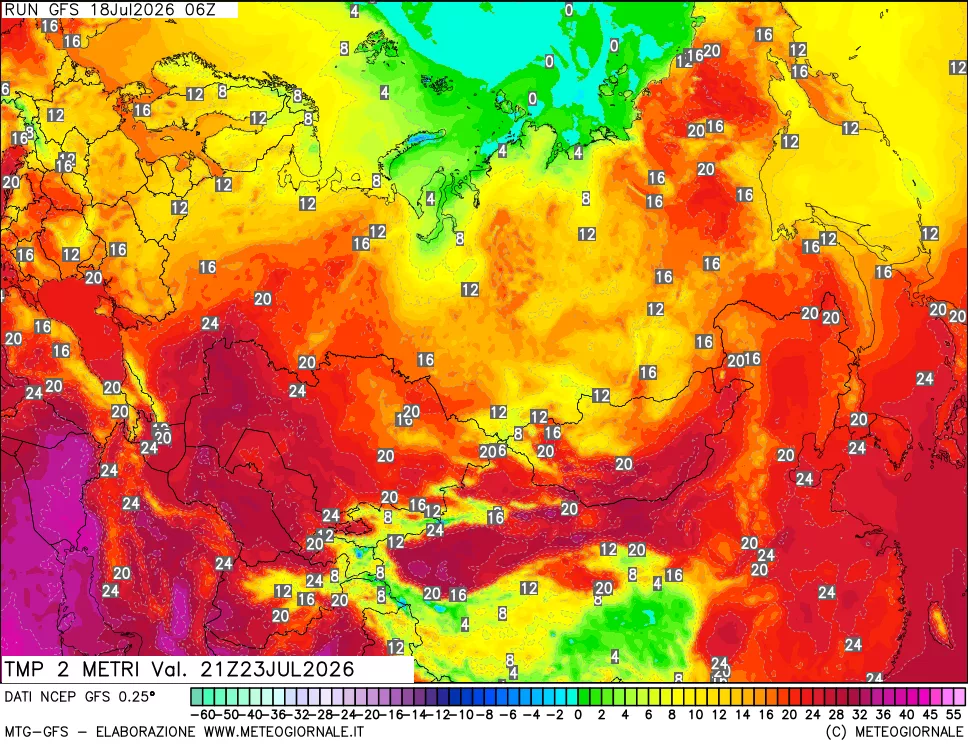 mappa Temp 2 metri