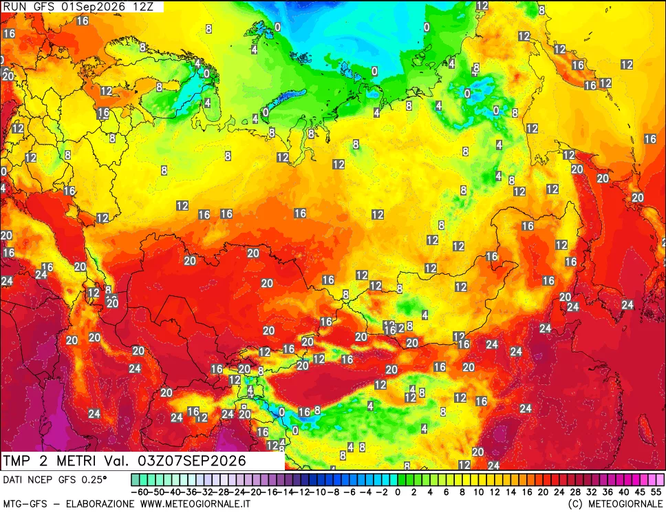 mappa Temp 2 metri