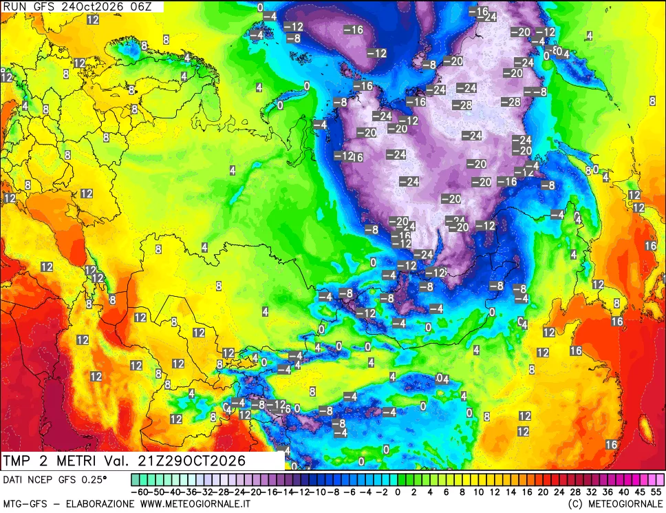 mappa Temp 2 metri
