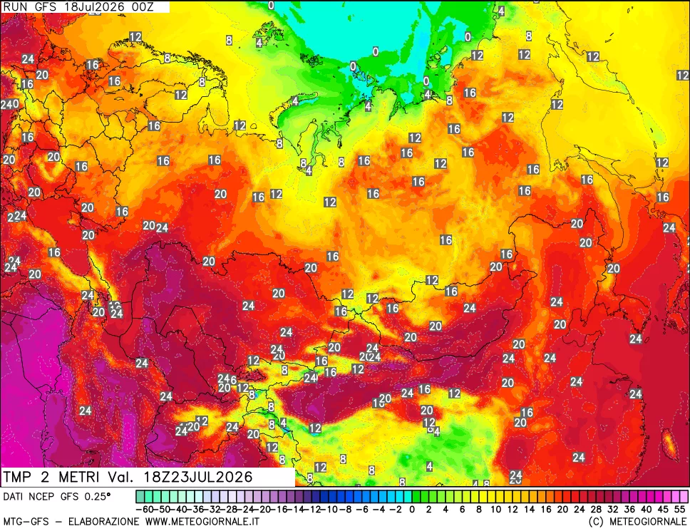 mappa Temp 2 metri