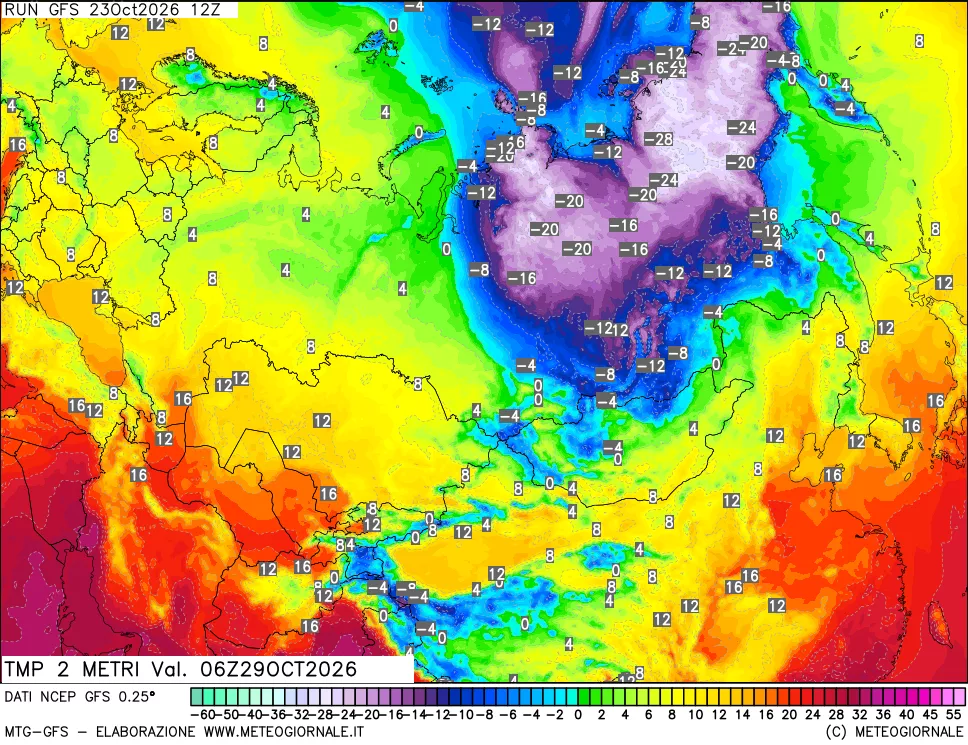 mappa Temp 2 metri