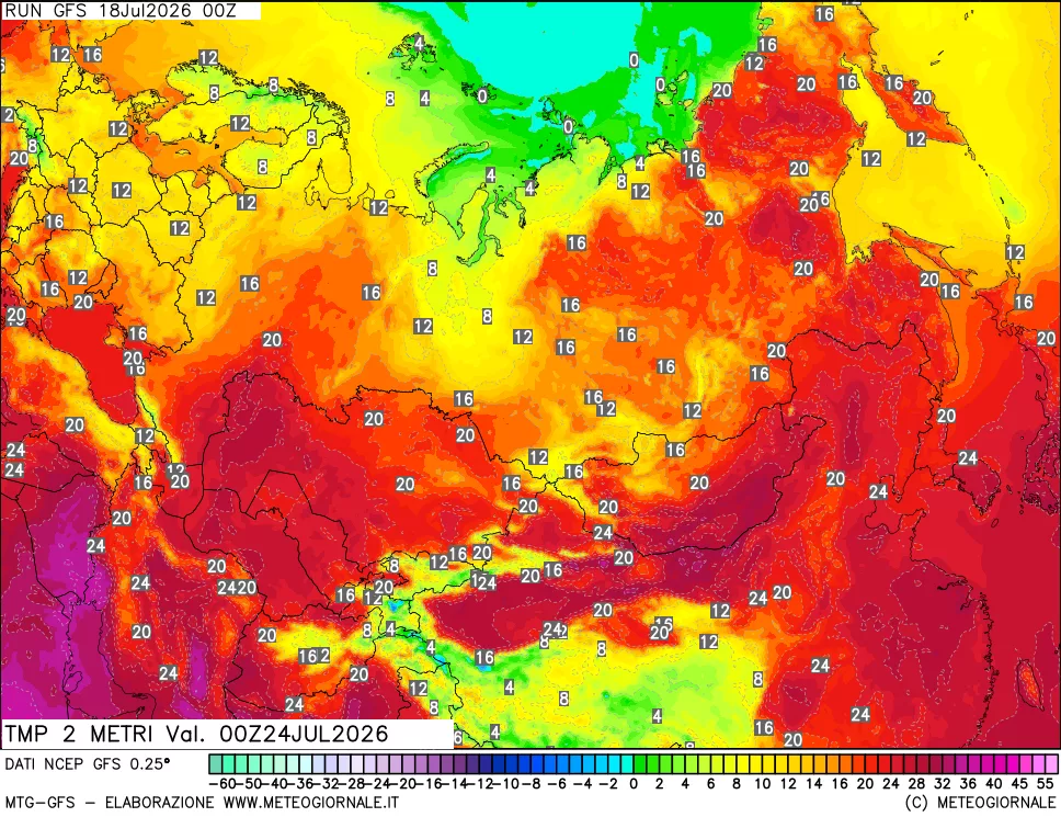 mappa Temp 2 metri