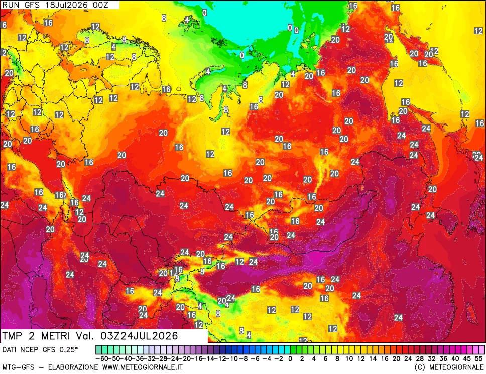 mappa Temp 2 metri