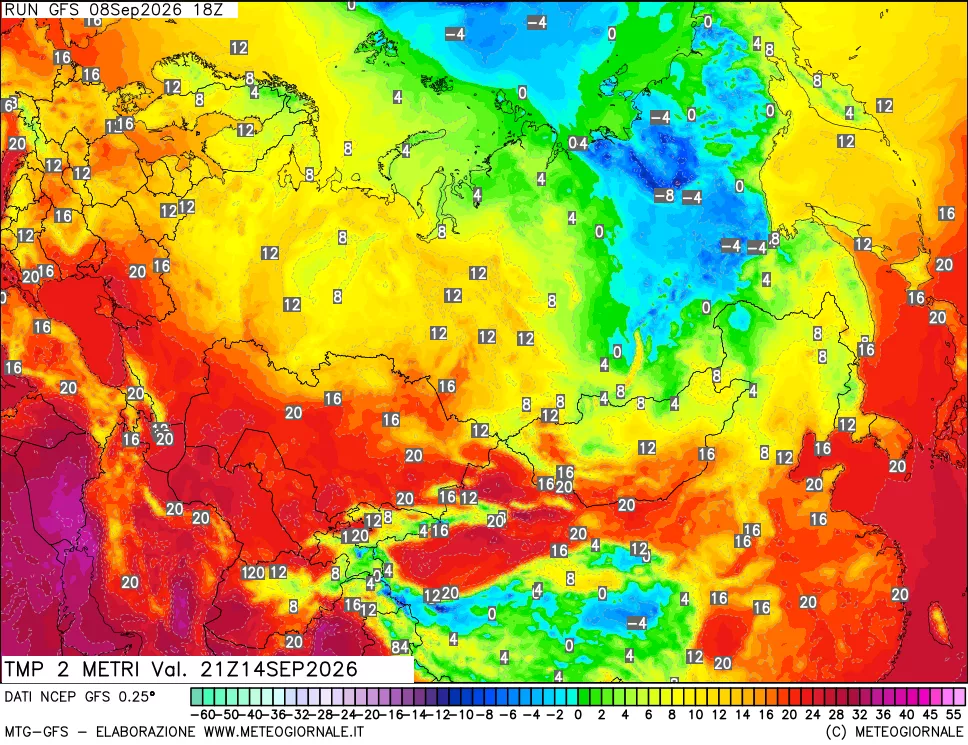 mappa Temp 2 metri