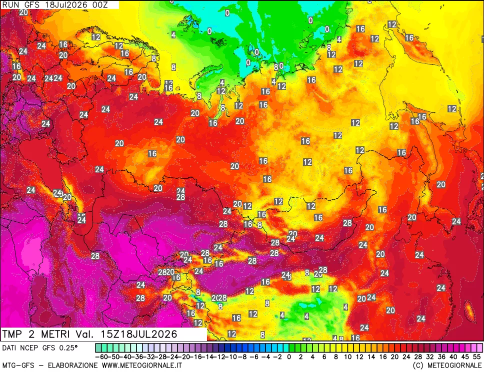 mappa Temp 2 metri