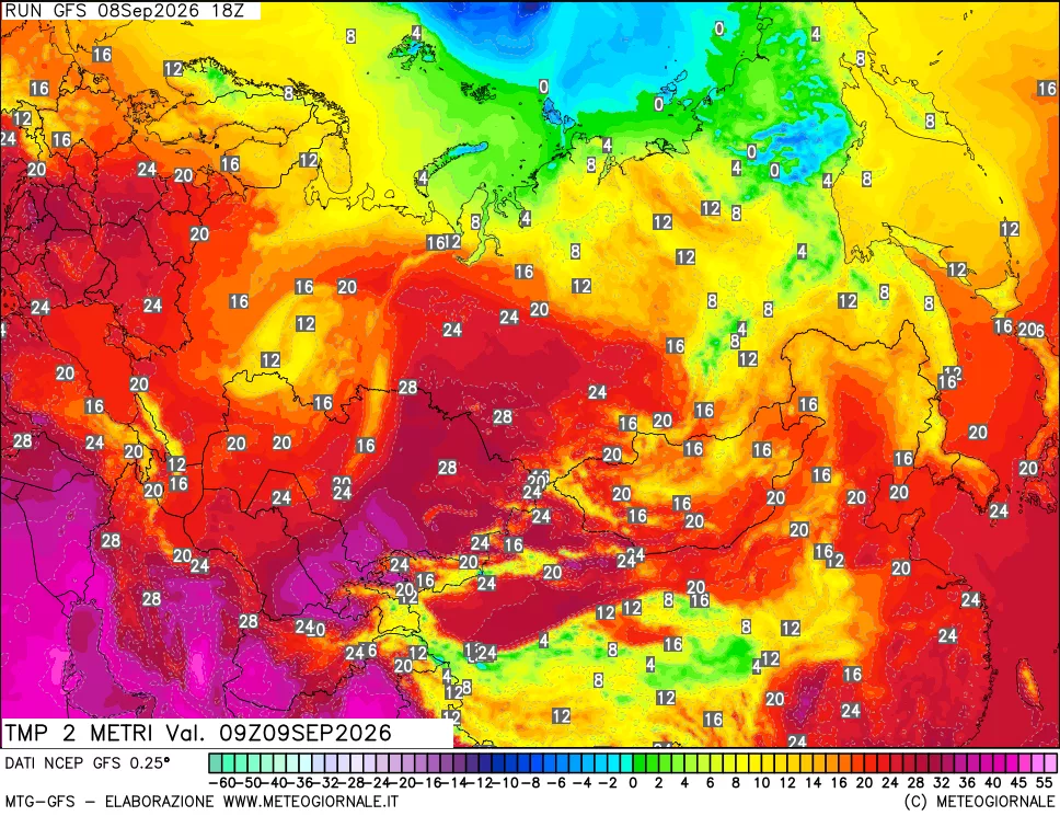 mappa Temp 2 metri