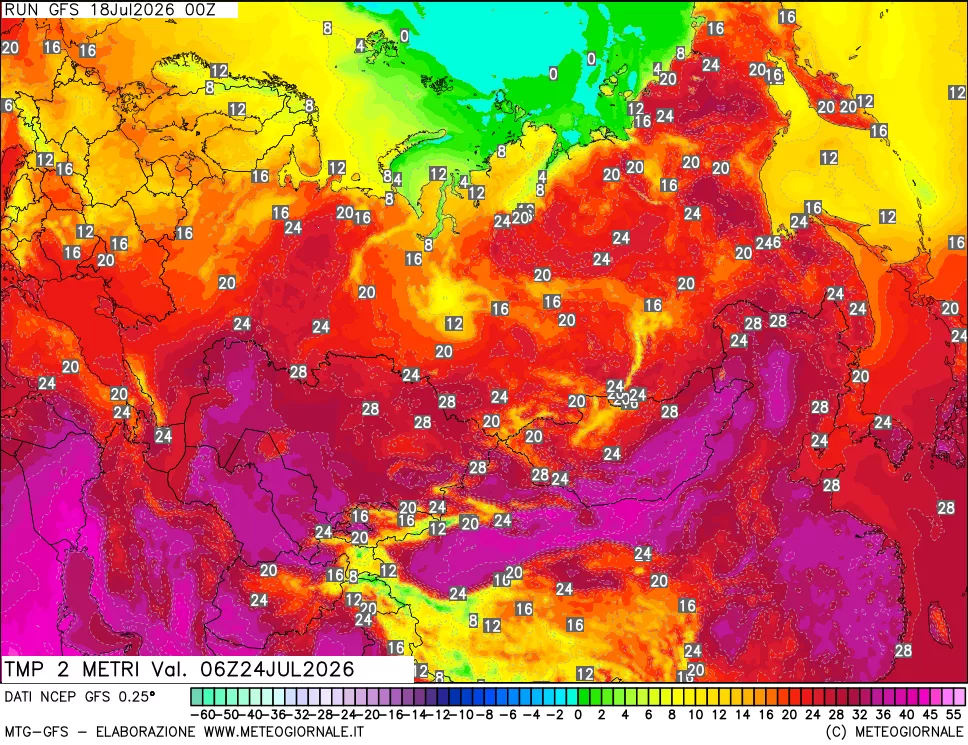 mappa Temp 2 metri
