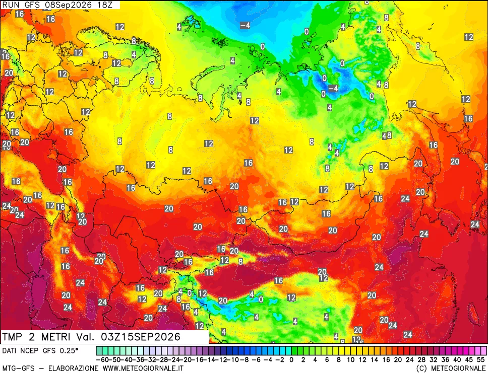 mappa Temp 2 metri