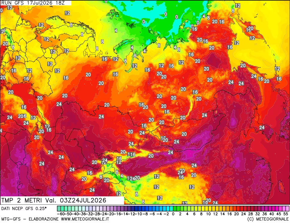 mappa Temp 2 metri