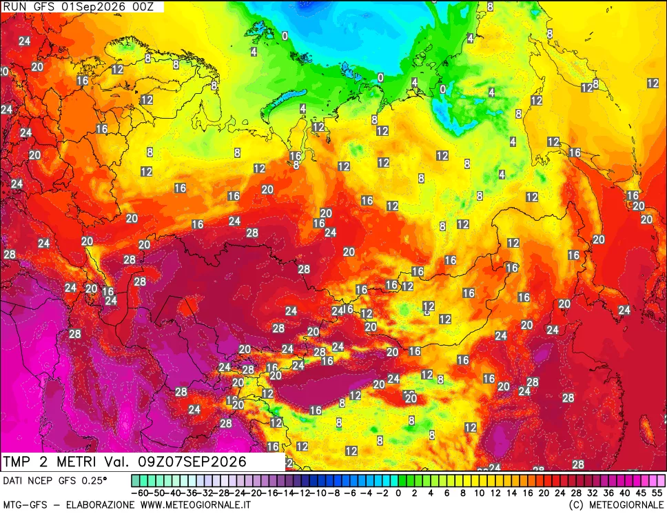 mappa Temp 2 metri