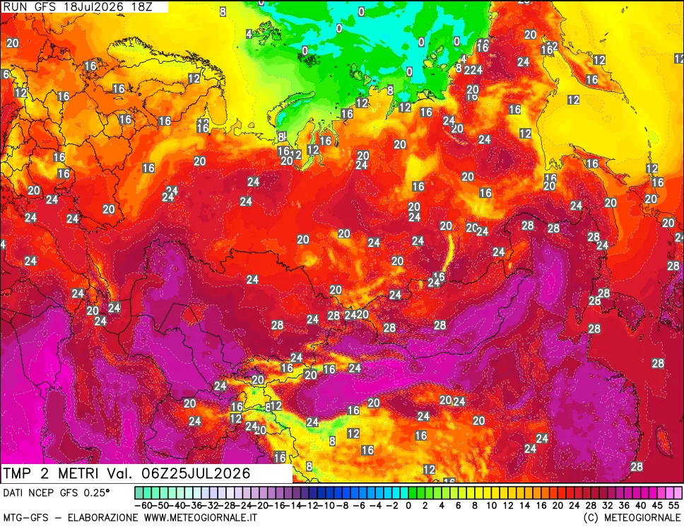 mappa Temp 2 metri