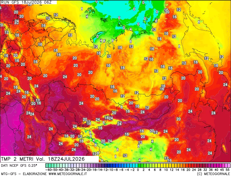 mappa Temp 2 metri