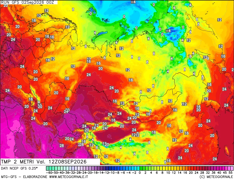 mappa Temp 2 metri