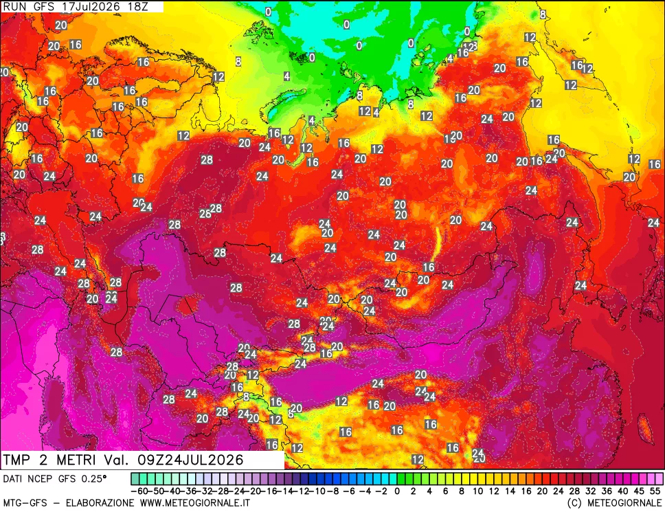 mappa Temp 2 metri