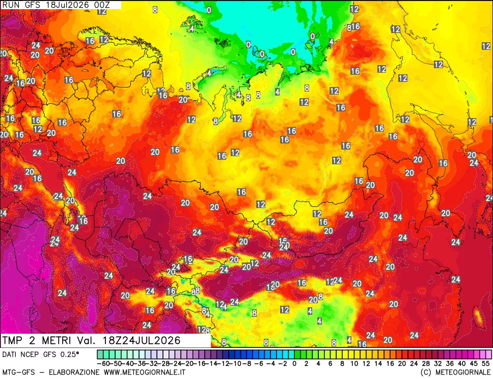 mappa Temp 2 metri