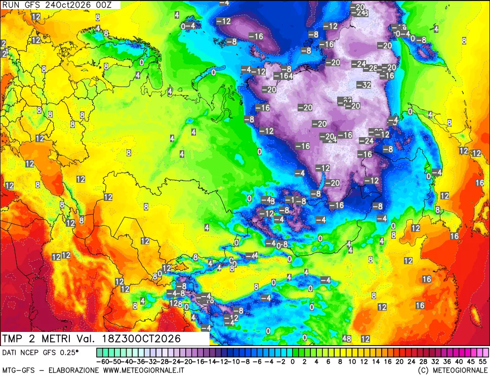 mappa Temp 2 metri