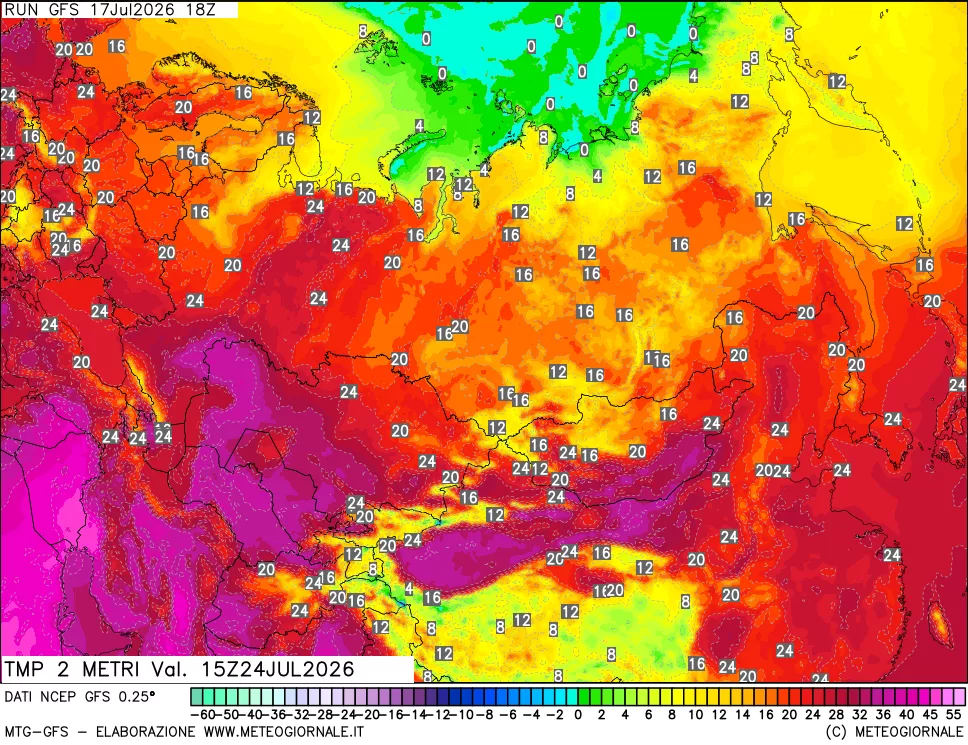 mappa Temp 2 metri
