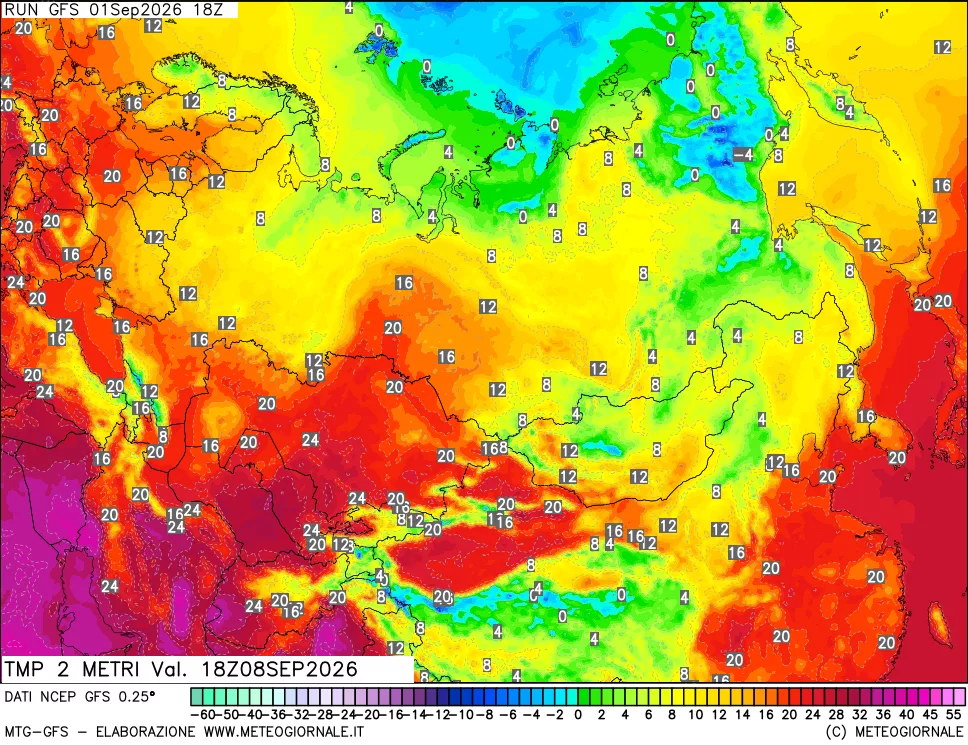 mappa Temp 2 metri