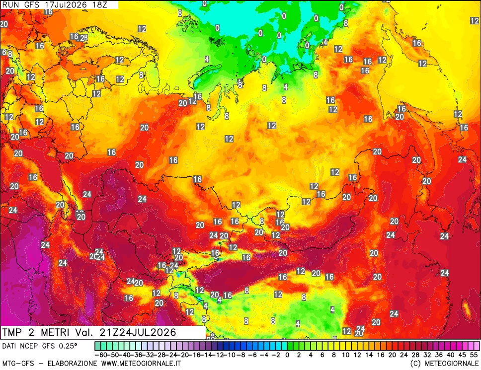 mappa Temp 2 metri
