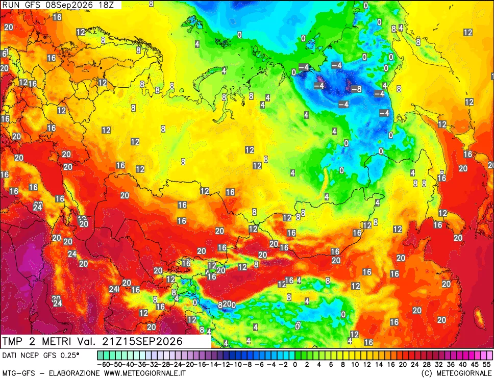 mappa Temp 2 metri