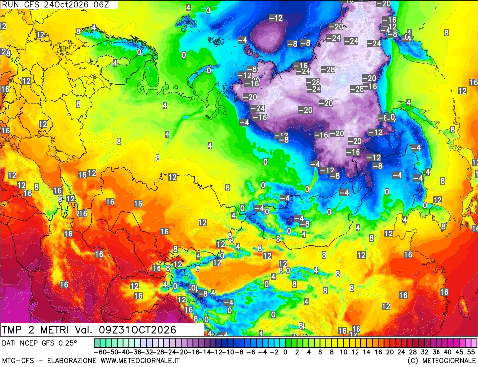 mappa Temp 2 metri