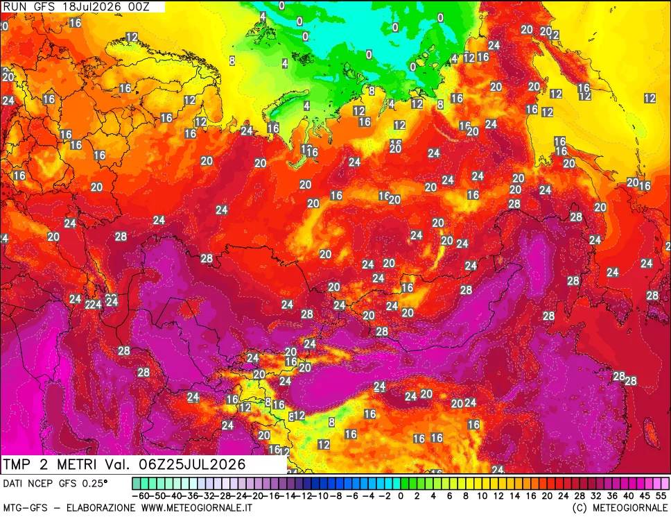 mappa Temp 2 metri