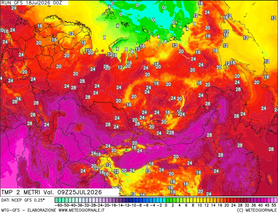 mappa Temp 2 metri