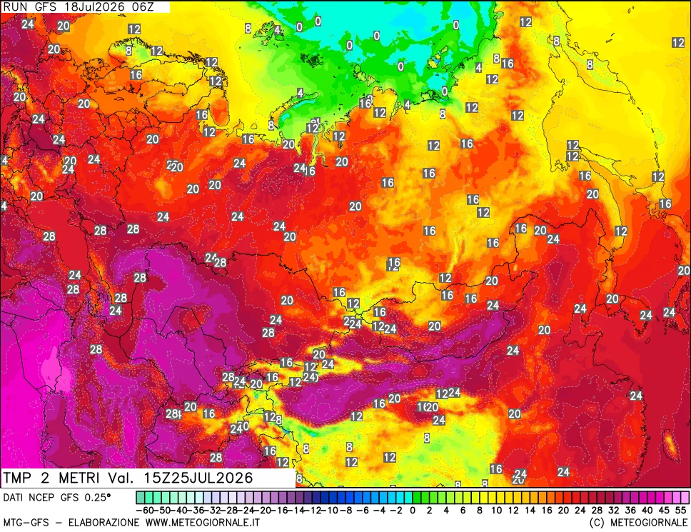 mappa Temp 2 metri