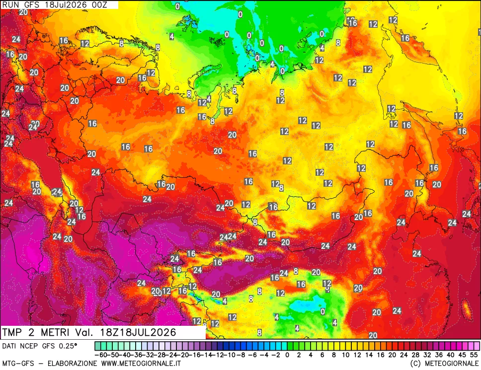 mappa Temp 2 metri