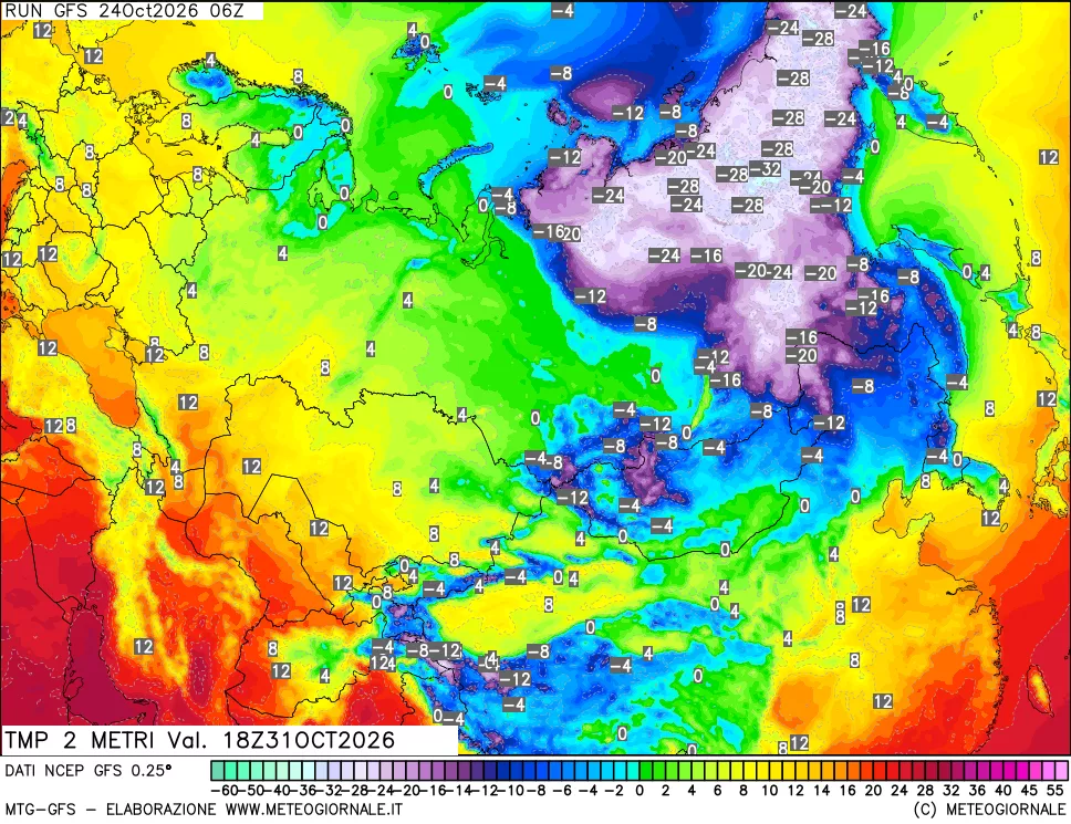 mappa Temp 2 metri