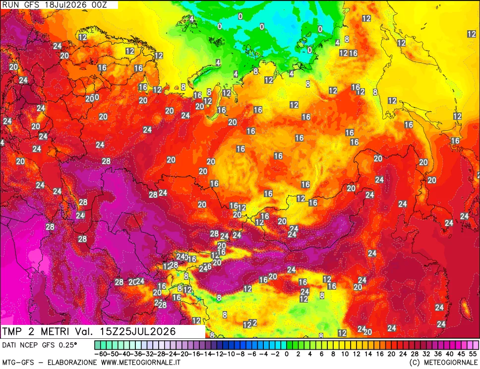 mappa Temp 2 metri
