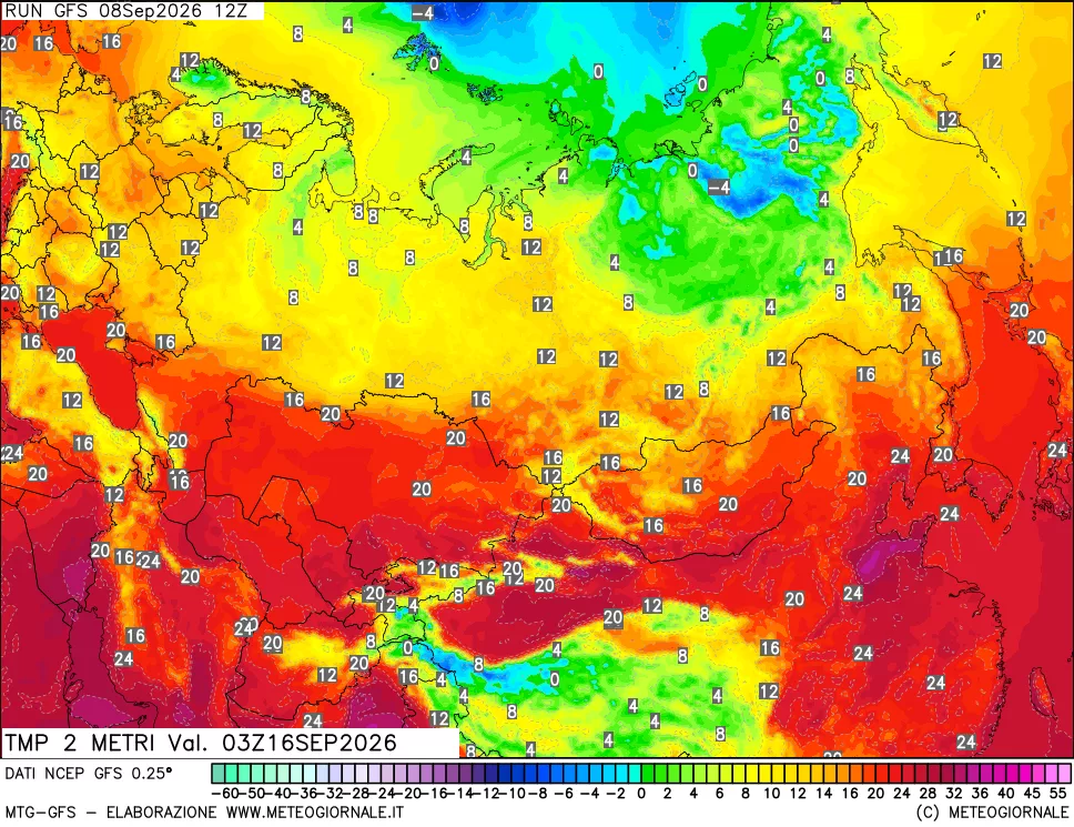 mappa Temp 2 metri