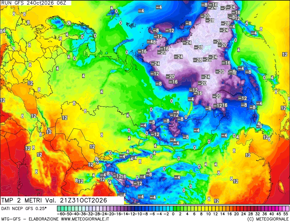 mappa Temp 2 metri