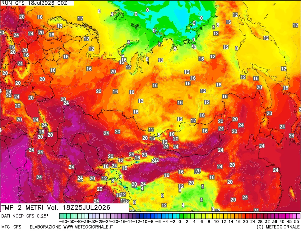 mappa Temp 2 metri