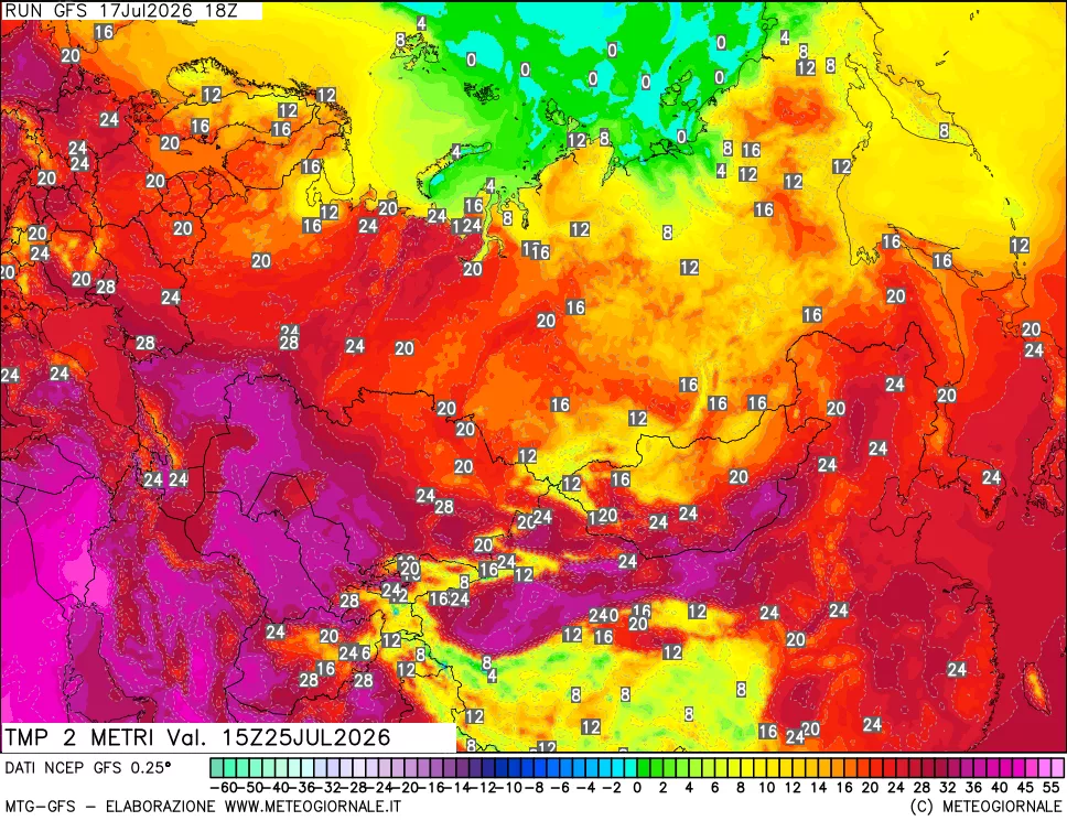 mappa Temp 2 metri