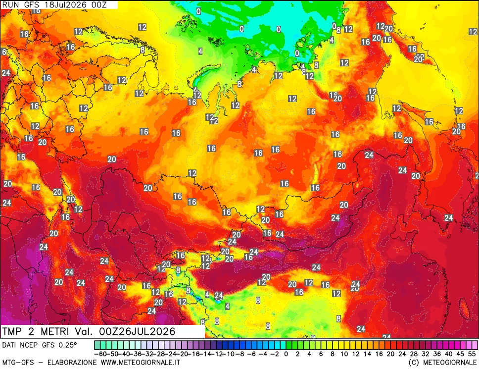 mappa Temp 2 metri
