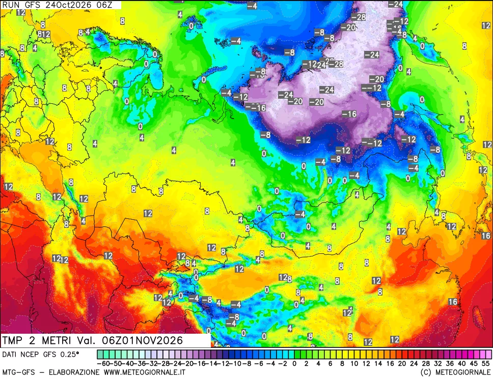 mappa Temp 2 metri