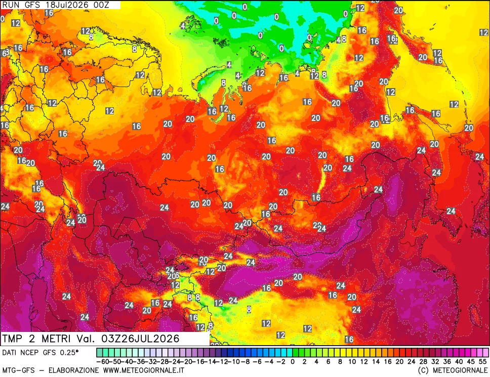 mappa Temp 2 metri