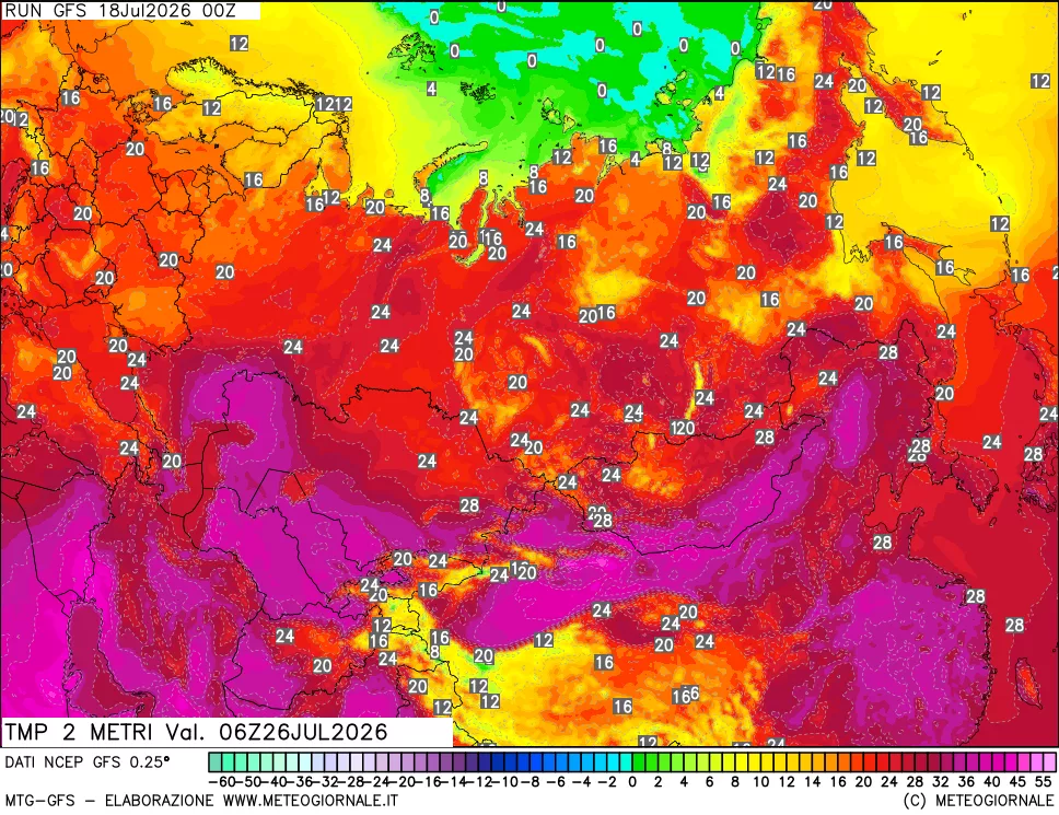 mappa Temp 2 metri