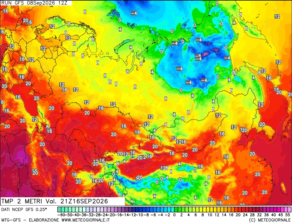 mappa Temp 2 metri