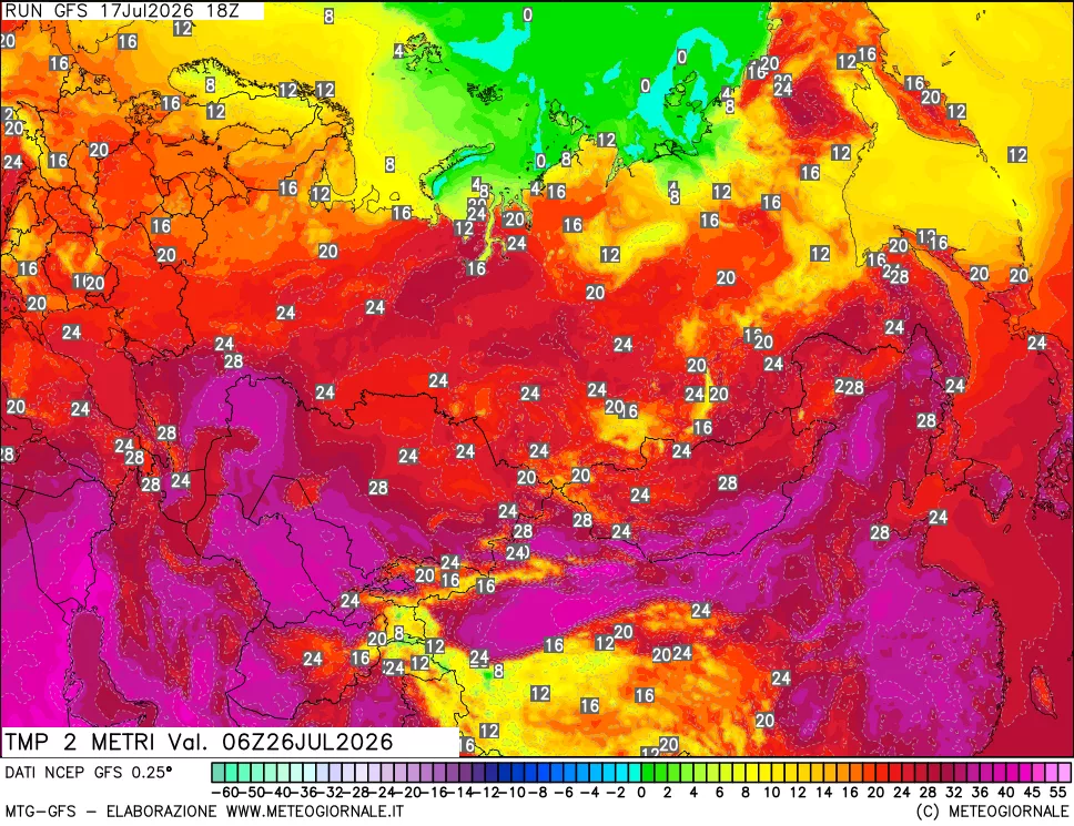 mappa Temp 2 metri