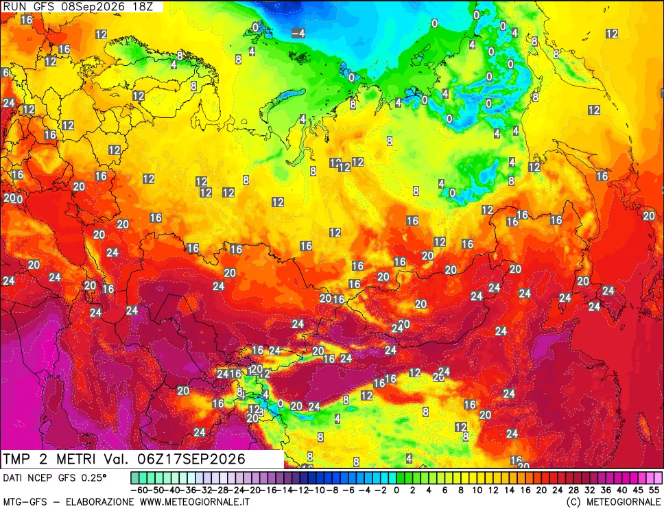 mappa Temp 2 metri