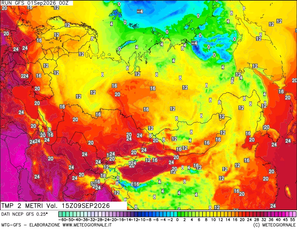 mappa Temp 2 metri