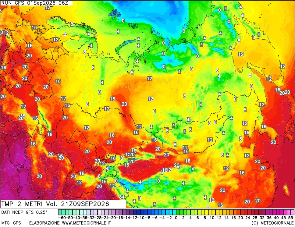 mappa Temp 2 metri