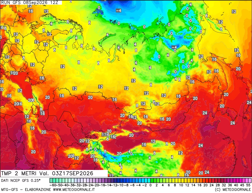 mappa Temp 2 metri